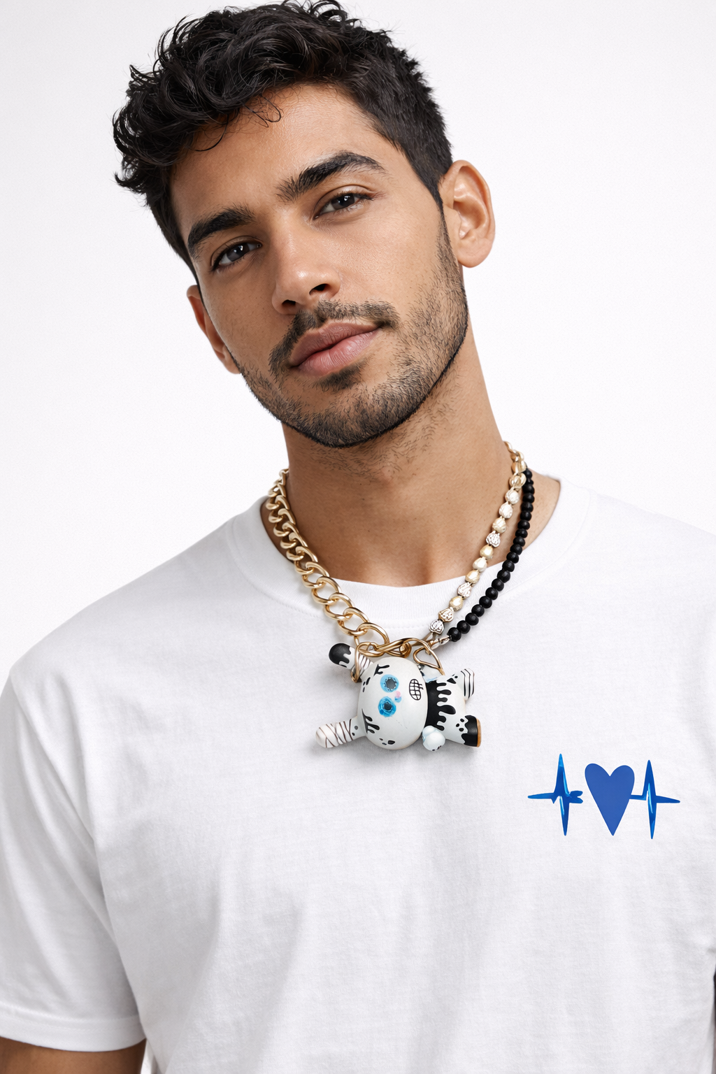 1 of 1 🖤 Mixed Chain Character Charm Necklace