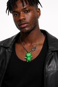 1 of 1 Green Gremlin Charm Chain Necklace
