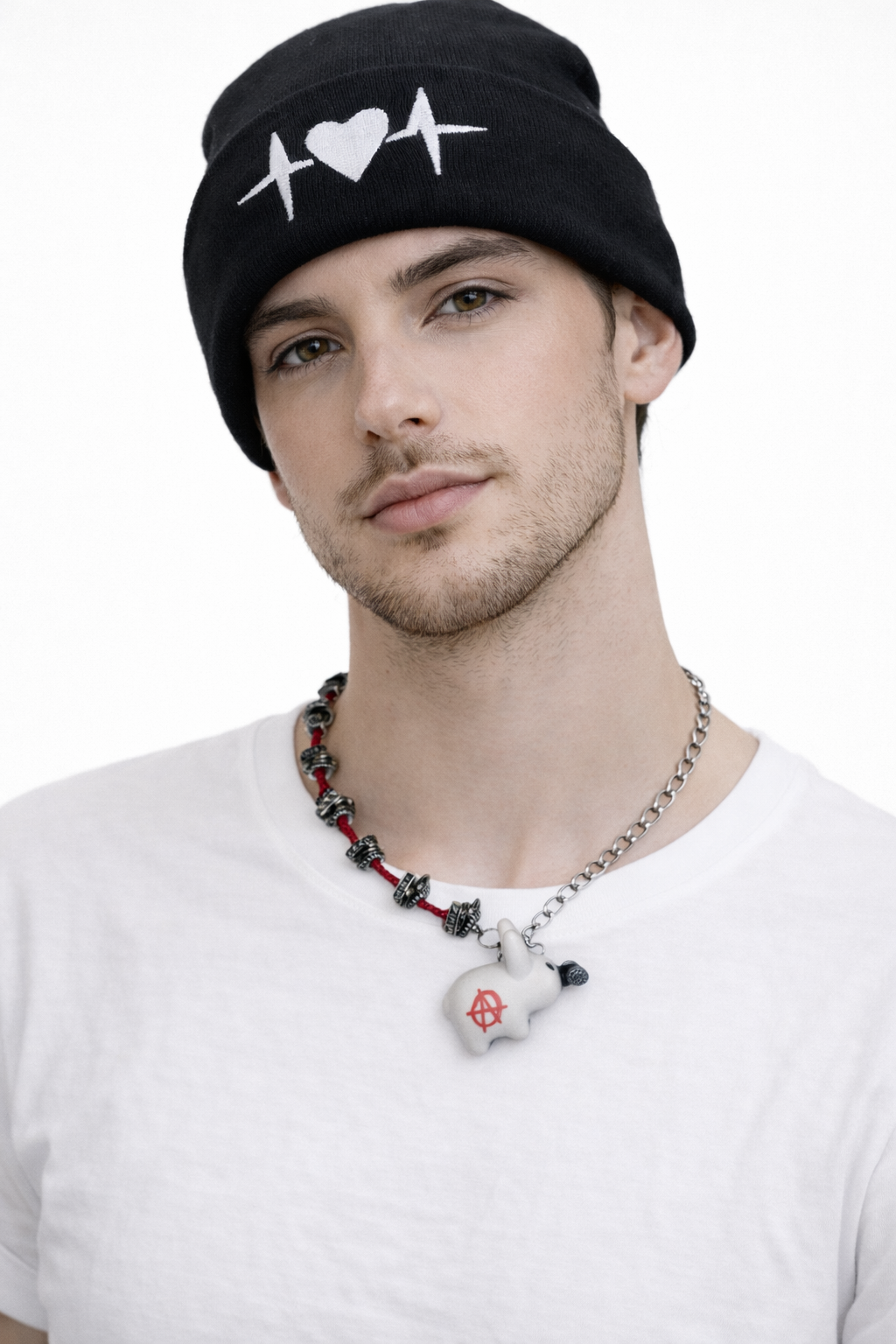 1 of 1 Anarchy Bunny Charm Necklace