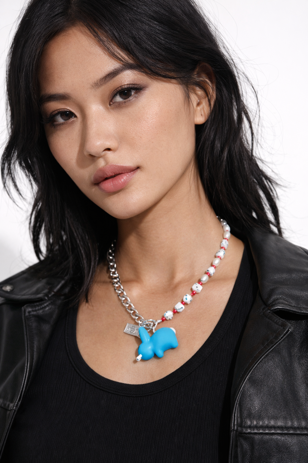 1 of 1 🐰 Blue Bunny Ace Chain Necklace