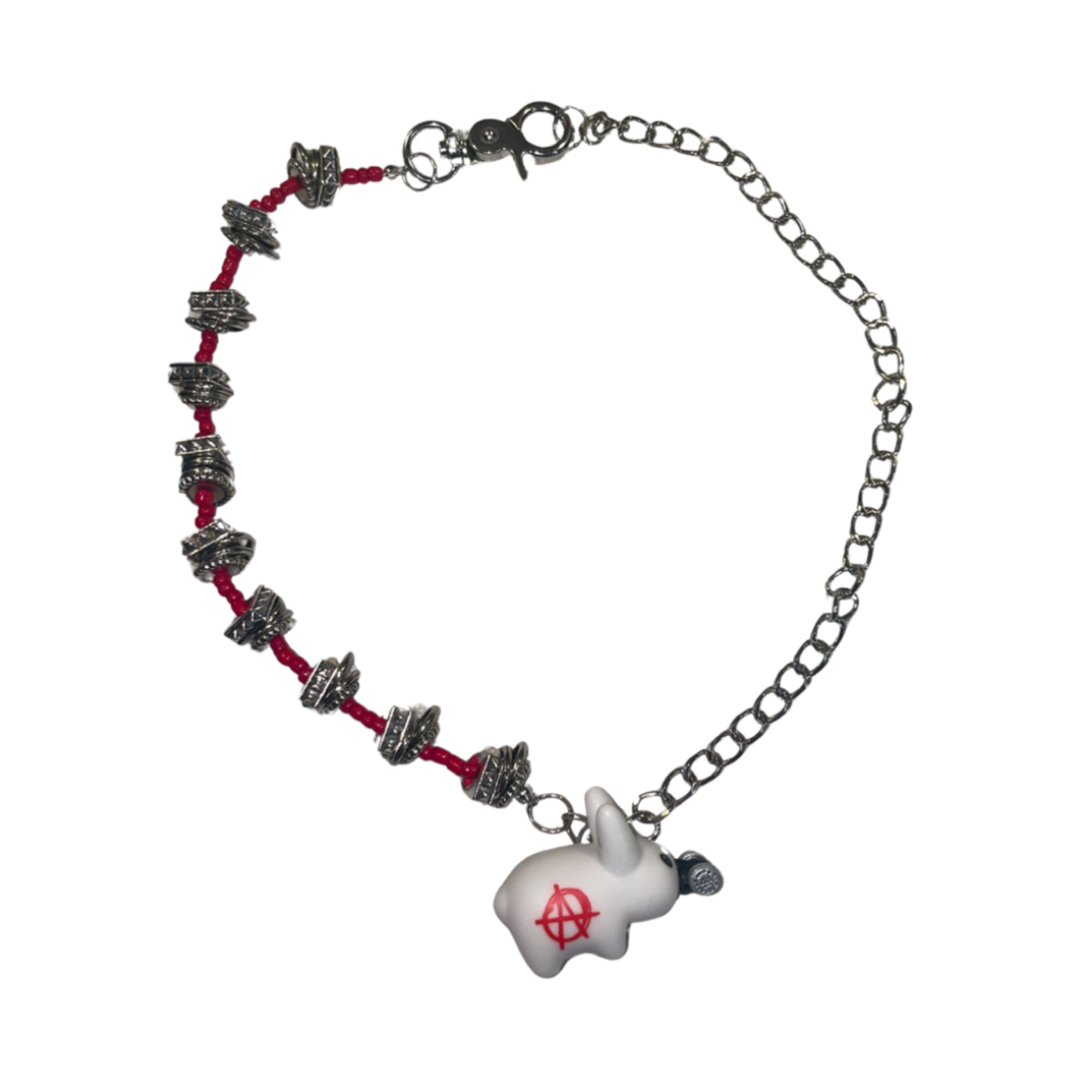 1 of 1 Anarchy Bunny Charm Necklace