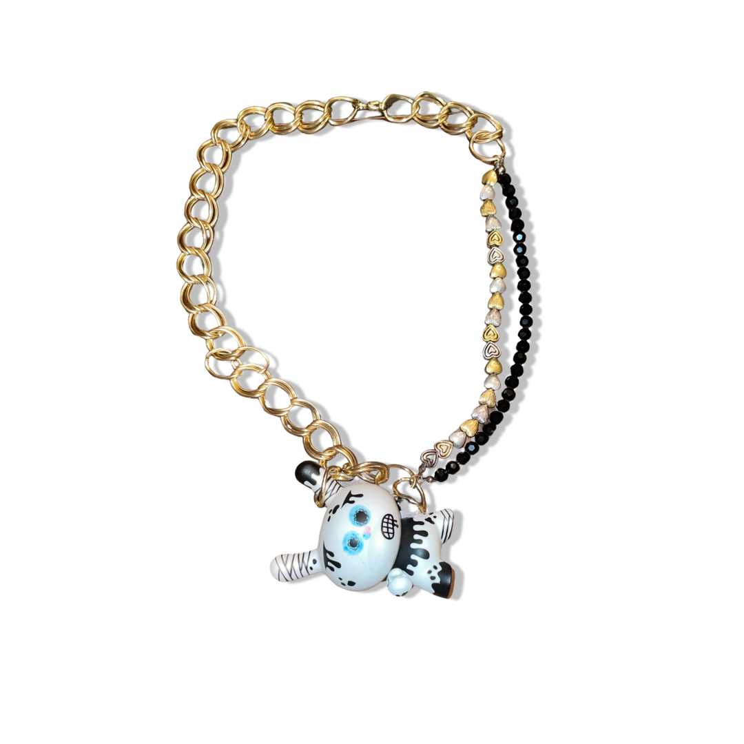 1 of 1 🖤 Mixed Chain Character Charm Necklace