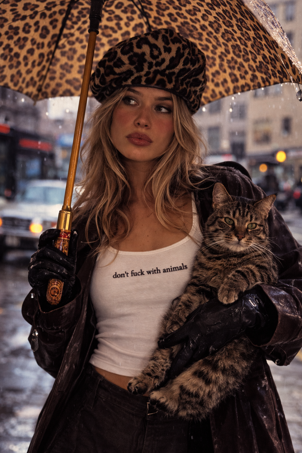 Dont fuck with Animals- Women's Spaghetti Strap Tank Top